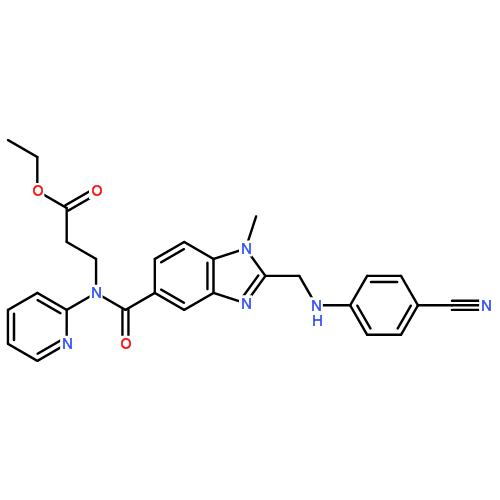 3-[[[2-[[(4-氰基苯基)氨基]甲基]-1-甲基-1H-苯并咪唑-5-基]羰基]吡啶-2-基氨基]丙酸乙酯